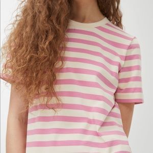 Pink Striped T-Shirt Dress by Arket